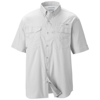 Columbia Overhemd Heren, PFG Blood and Guts III Short Sleeve Woven Tall Wit, 01ZQMYFUX